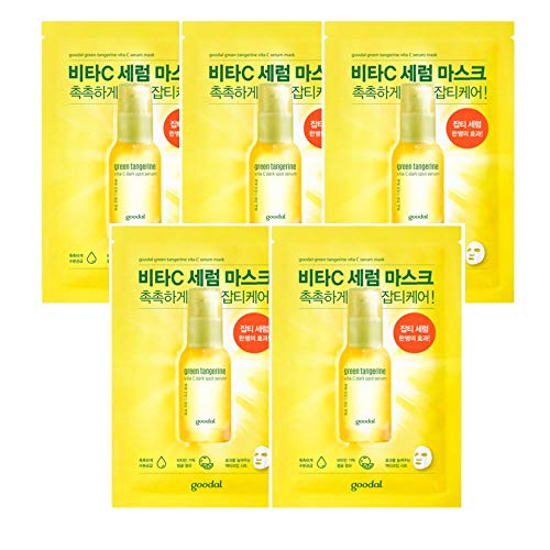 Goodal Green Tangerine Vita C Dark Spot Serum Sheet mask チョンギュル ビタC汚れセラムシートマスク )