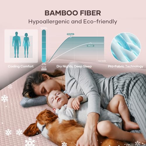 Image of OhGeni 100% Waterproof Mattress Protector 1 Count Hex Filled Bumps