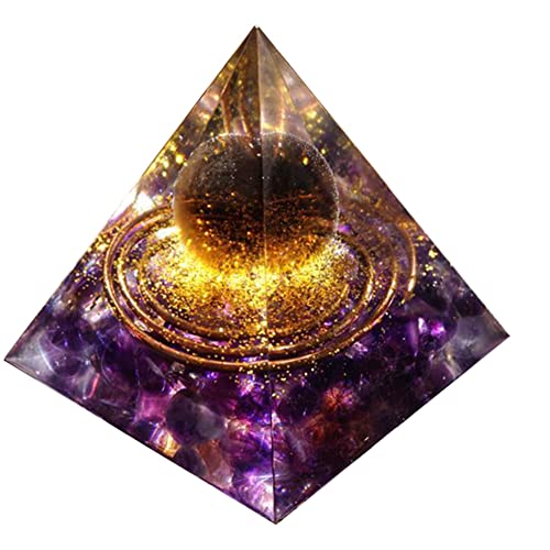 Fuaensm Orgonit Kristall Pyramide Reiki Pyramide Gesundheit Pyramide Kristall Chakra Meditation Kristalle Orgonit Pyramide Chakra-Pyramide zum Schutz 5cm Cover