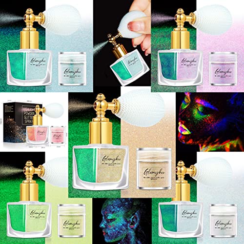 Glamyboo 𝐁𝐨𝐝𝐲 𝐚𝐧𝐝 𝐅𝐚𝐜𝐞 𝐆𝐥𝐢𝐭𝐭𝐞𝐫 𝐒𝐩𝐫𝐚𝐲 | Green Glitter Shimmer Body Spray | 𝑳𝒖𝒎𝒊𝒏𝒐𝒖𝒔 𝑮𝒍𝒊𝒕𝒕𝒆𝒓 𝑺𝒑𝒓𝒂𝒚 𝒇𝒐𝒓 𝑯𝒂𝒊𝒓 𝒂𝒏𝒅 𝑩𝒐𝒅𝒚 | 10G Refill Included #TOP5