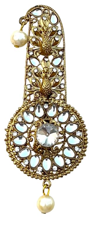 fure Double Peacock Classic Metal Kilangi Brooch (Bronze) for Men-picture-18