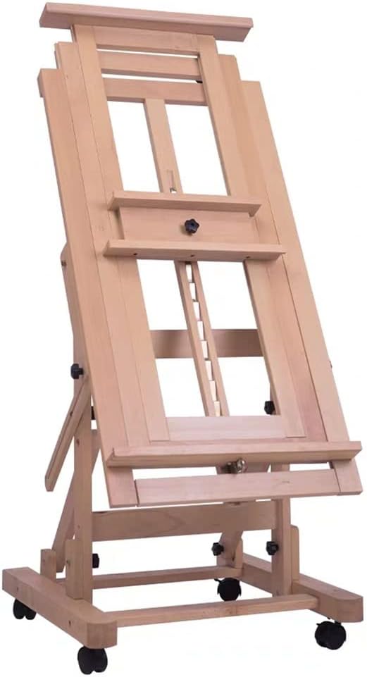 Flat and Vertical Easel Oil Painting Easel Country Multifunctional Large Floor Lift Easel