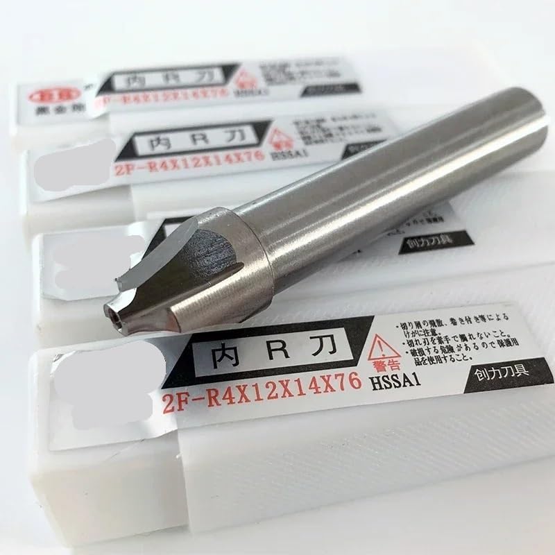 Corner Rounding End Mill with Quarter-Circle Fillet Radius, R1-R4 Radius Range, HSS 4-Flute Design, 2 & 4 Inch Cutting Diameter for Metalworking(R6xD16)