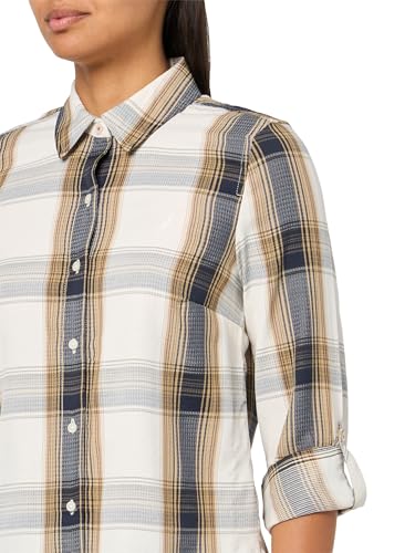 Image of Nautica Women's Button Front Long Sleeve Roll Tab Shirt