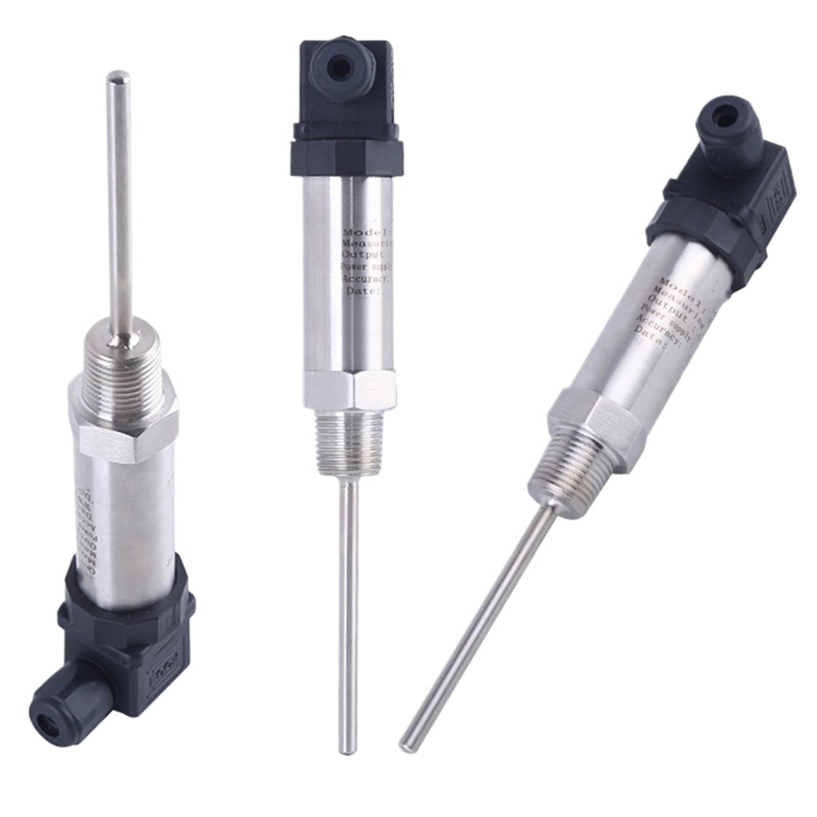 Transmisor de sensor de temperatura PT100 integrado de salida RS485 (negro, 50 mm)