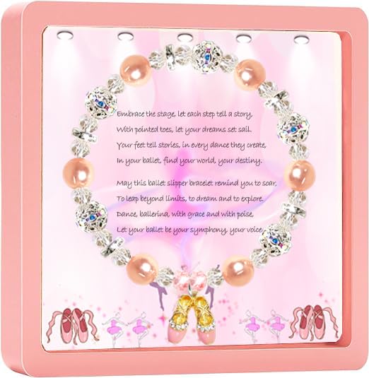 Dance Recital Gifts for Girls, Bracelet with Dancing Girl Charm Dance Bracelet for Dance Lover Team Ballet Ballerina Gift Dance Competition Gifts for Dance Lover Ballet Friends Mate