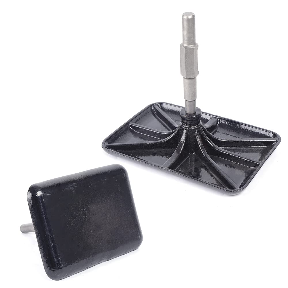 Piastra compattatrice portatile, 31 cm, piastra compattatrice in acciaio al manganese, per applicazioni architettoniche, industriali e commerciali