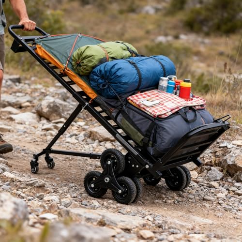 Carrito para escaleras resistente 460 lbs con 8 ruedas miniatura 3