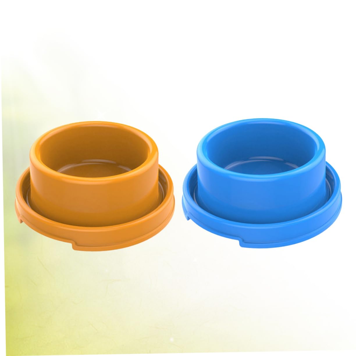 Comedero para Mascotas de 2 Piezas, Tazón Redondo de PP Seguro y Conveniente para Perros y Cachorros, Diseño Simple para Uso en Interiores Color Aleatorio
