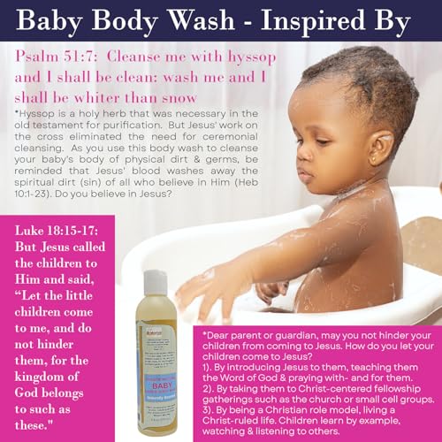 Image of Cleanse Me With Hyssop Natural Baby Body Wash and Shampoo, Herbal Baby Shampoo and Body Wash Infused with Hyssop, Lavender, and Jasmine Natural Fragrance for Cleansing Baby's Sensitive Hair and Body