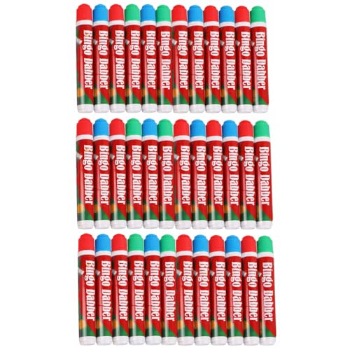 Sixstore Ensemble de 36 - Marqueurs à point non gouttant Dabber pour le bingo, stylos marqueurs stationnaires, dauber pour jouer aux billets de bingo, flyers, jeu de loto