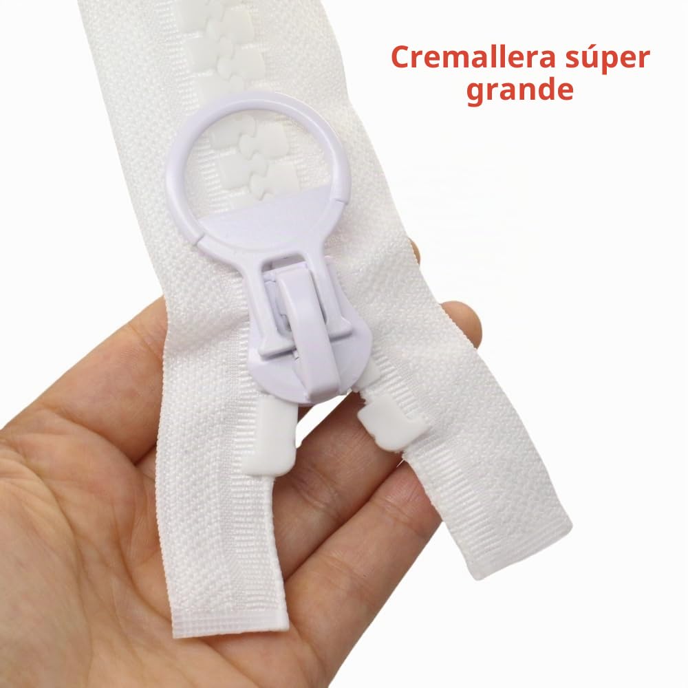ByaHoGa 213 cm # 20 Super Grande Cremallera Divisible para Abrigo Tienda de Campaña (Blanco)
