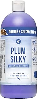 Nature's Specialties Plum Silky Dog Conditioner Concentrate for Pets, Natural Choice for Professional Groomers, Keratin and Silk Proteins, Made in USA, 32 oz