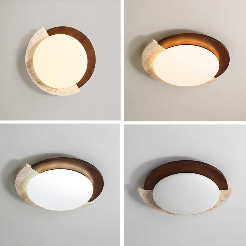 Lampa Sufitowa LED Wabi-Sabi Ściemnialna Naturalny Trawertyn Nowoczesna