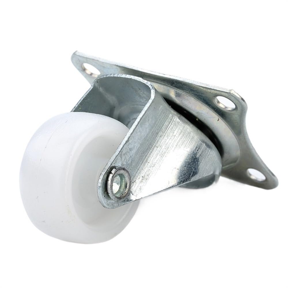 Roulettes pivotantes de 10 kg en nylon PP blanc lot de 4 pour meuble et chaise
