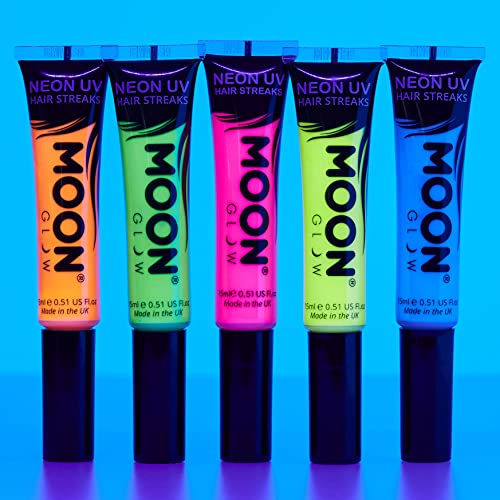 Moon Glow Strisce di colore per capelli UV al neon...