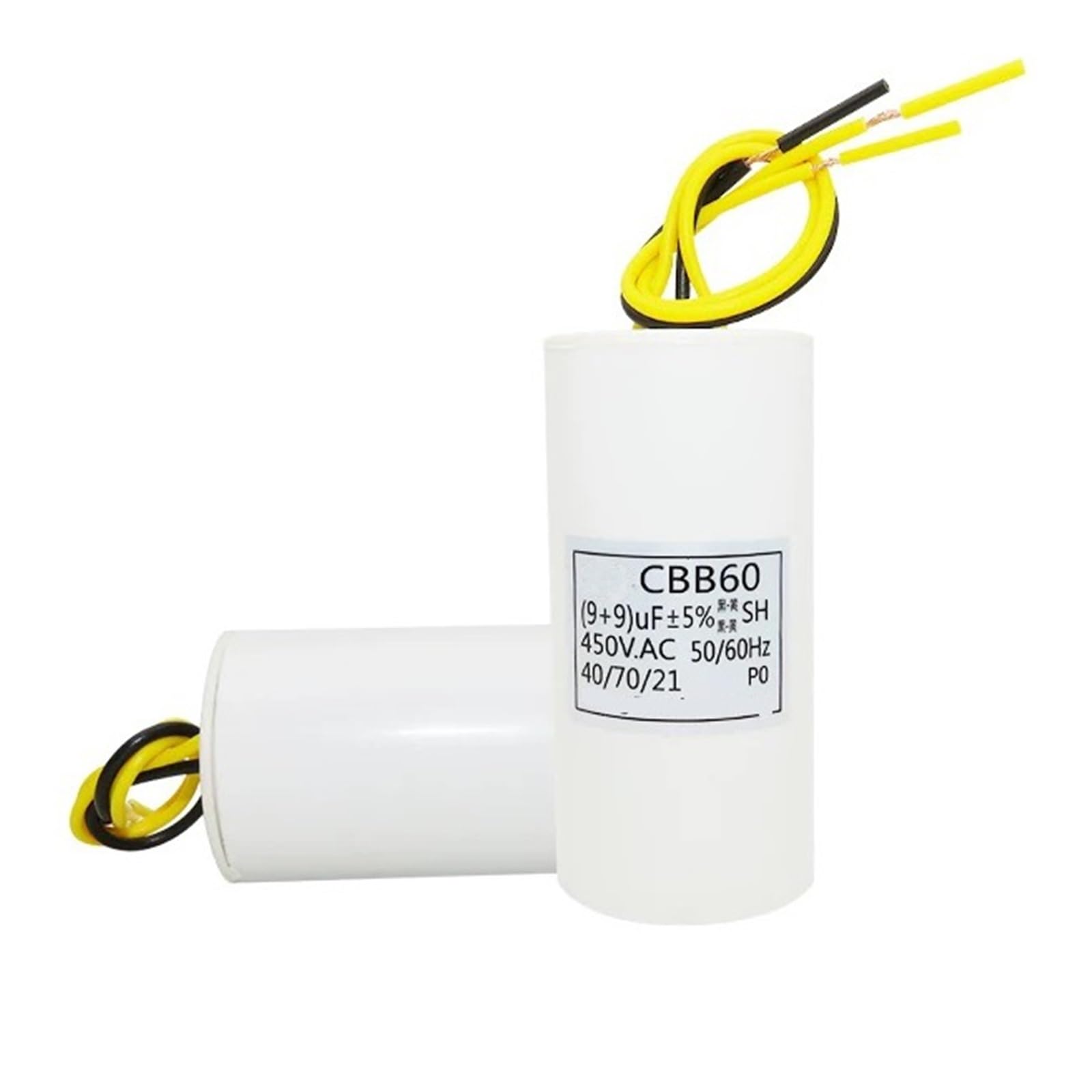 1PC CBB60 9UF+9UF Tre 3 fili 450V cella asta di sollevamento motore cancello condensatore di avviamento 450VAC