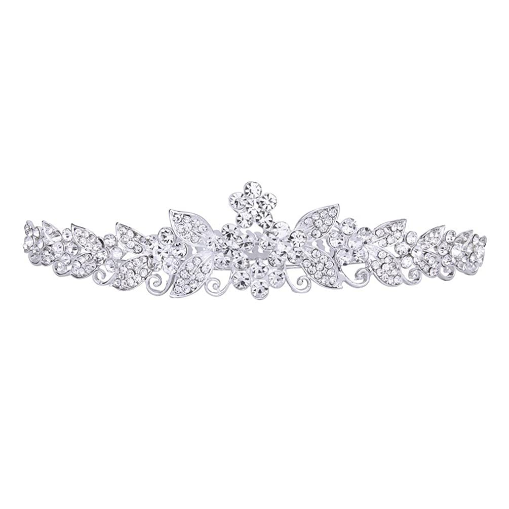 TOYANDONA Hermosa Tiara de Cristal Boda Nupcial Brillante Diamante de Imitación Banda para El Cabello con Peine Tiara Diadema para Mujeres Damas Nupcial Cumpleaños Boda