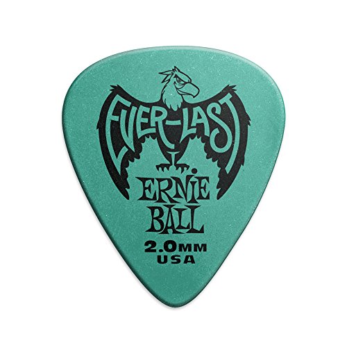 Ernie Ball Everlast-Plektron, 2,0 mm, türkis, 12 Stück