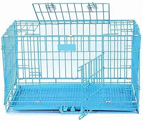 DOG TRUST Cage - Blue Color Powder Coated, Double Door Folding Metal Cage/Crate/Kennel with (30 inch Blue cage, Blue) (B0BM9T9RP2) Amazon Price History, Amazon Price Tracker