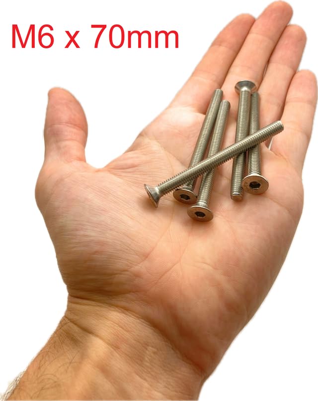 Screws M6 x 70 mm, countersunk head, BTR made of A2 stainless steel - Image 2