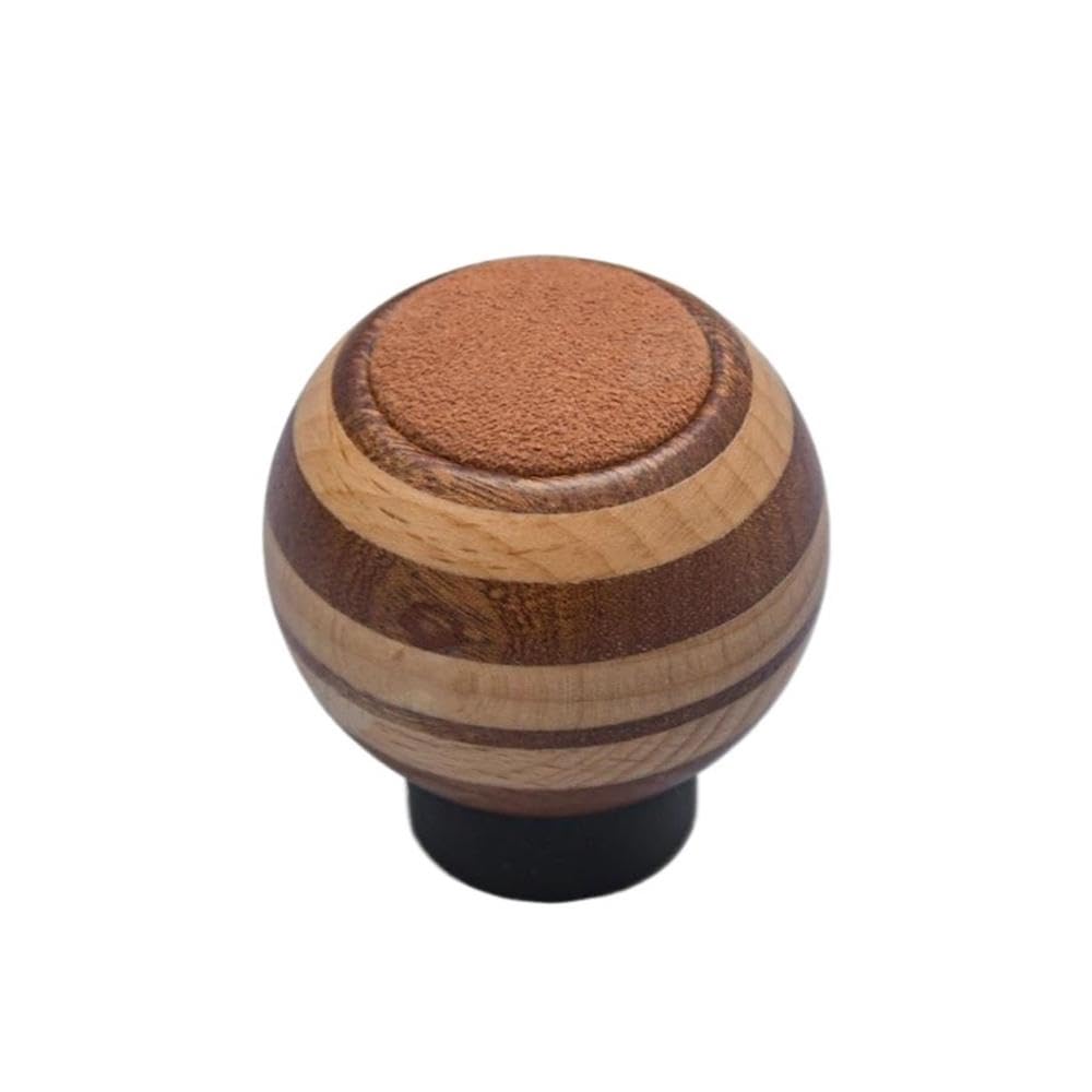 HYASDBWE Universal Mahogany Wood Shift Knob Gear Stick Shifter Car Manual Gear Shift Knob Lever Car Accessories Gear Shifter Parts(Round)