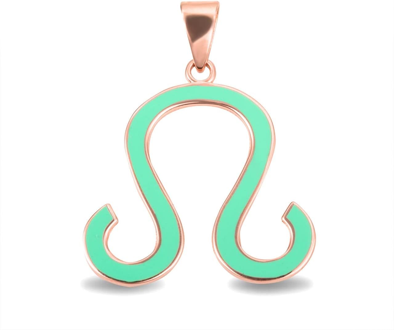 Fine 10k Gold Zodiac Sign Enamel Pendant Necklace