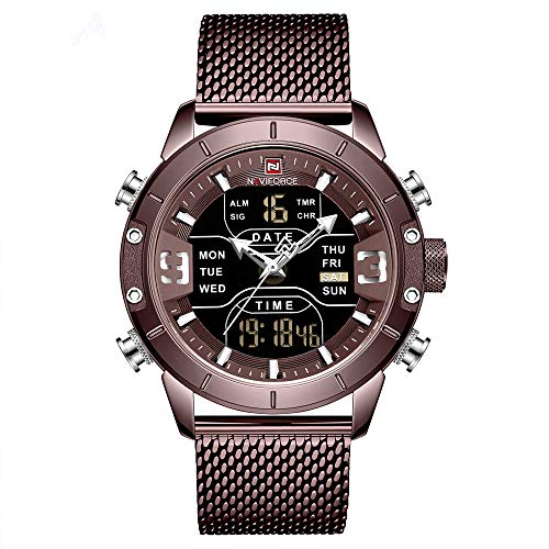 NaviForce NF-9153CC Coffee Steel Watch