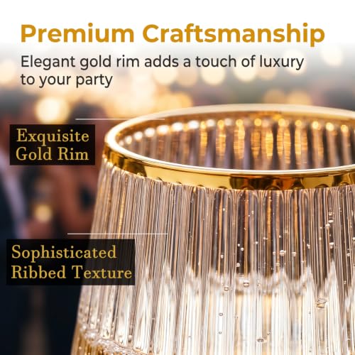 Image of Plastic Wine Glasses, 14Oz Unbreakable Plastic Cocktail Glasses, 40 Pack