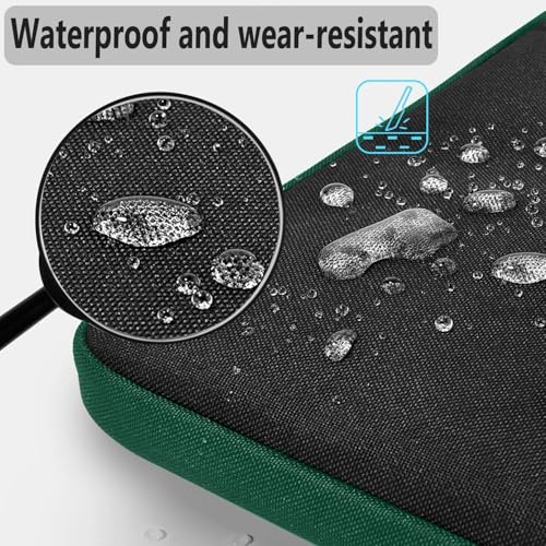 Image of Hseok Laptop Shoulder Bag 15 15.6 16 Inch Briefcase,Compatible MacBook Pro /Neo 16 inch,MacBook Air /Pro 15,XPS 15 /16 and most 15.6-16 and Most 15-16 Notebooks,Spill-Resistant Handbag,Black Green