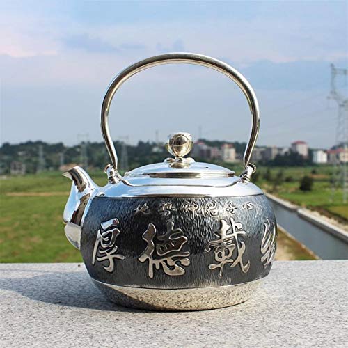 No-Branded Teiera d'Argento hkrstssxj Teiera Set Acqua Calda Drinkware for Uso Domestico Sterling Silver Silver Service… - immagine 3