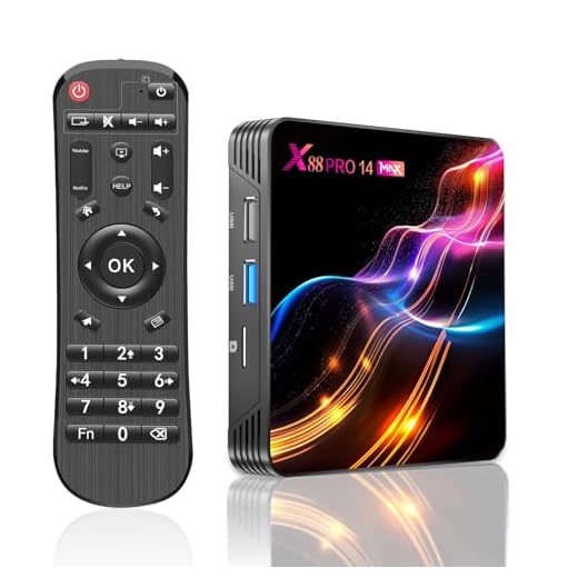 Android 14.0 TV Box,X14 Pro Max Smart TV Box 4GB RAM 64GB ROM RK3528 Quad-Core 64bit Cortex-A53 Mali 450 MP2 GPU Supporto 8K 3D 1080P 2.4/5.0GHz WiFi BT5.0 10/100M Ethernet DLNA USB 3.0 H.265