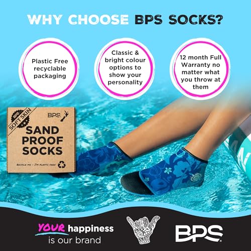 Image of BPS 'Aqua Series' 3mm Neoprene Water Socks for Sand, Beach, Soccer, Volleyball, Wetsuit Booties