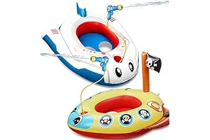 HopeRock 2-Pack Inflatable Airplane Ride-On Swimming Floats for Toddlers