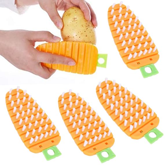 Oblivion Vegetable Scrubbing Brush, Vegetable Scrubber Non‑Toxic Fruit Brush Carrot Shape Vegetable Brush for Potato for Vegetable (Pack of 5) (B0CM3S9DKW) Amazon Price History, Amazon Price Tracker