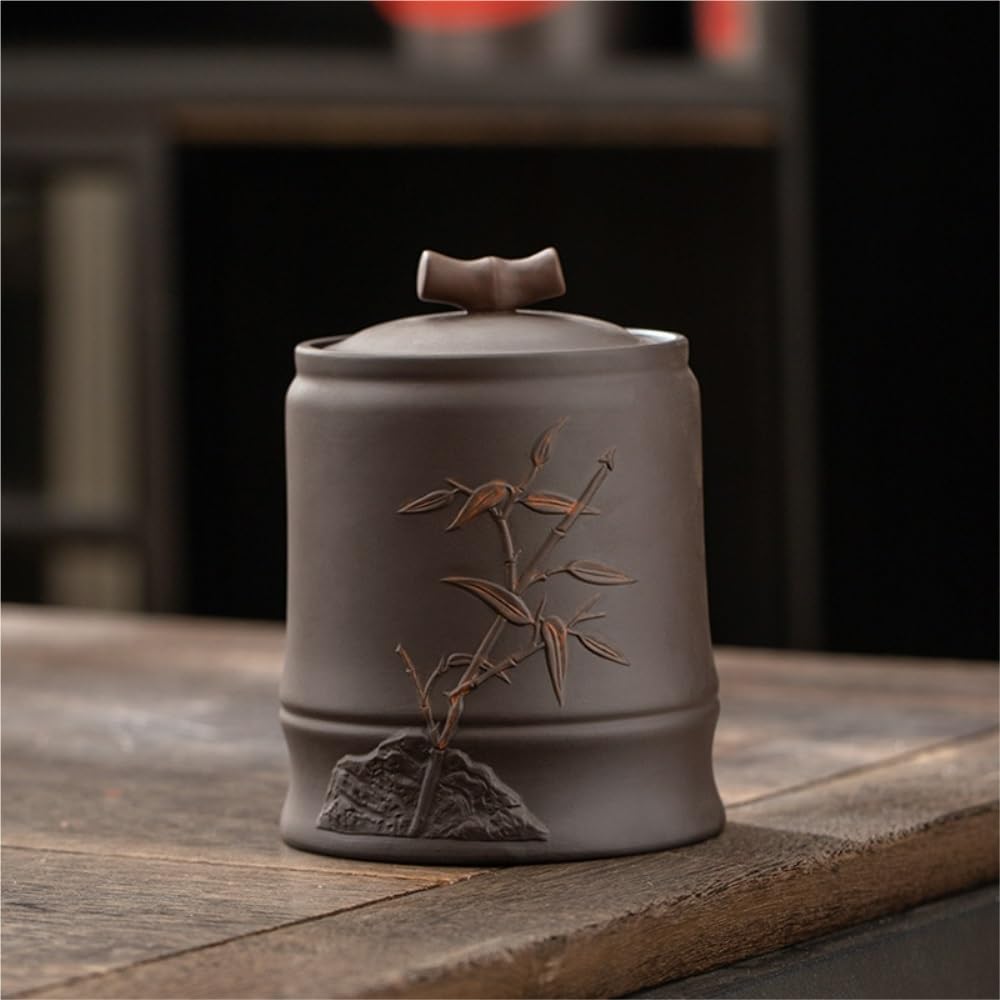 Herbata Saszetka Organizer Ceramiczne słoiki do przechowywania luźnej herbaty słoiki do przechowywania do chińskiej fioletowej herbaty z piaskiem retro Pudełko na prezent Organ Herbata Pojemnik do