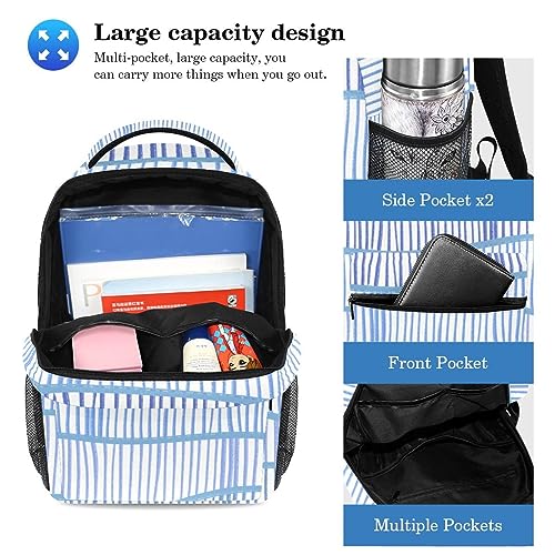 Sac à dos à rayures dégradées pour soulager le dos des collégiens - 3