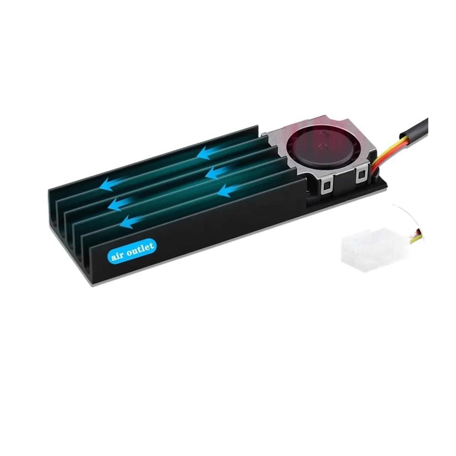 JJKKOZVQF 2280 22110 Solid State Hard Disk Fan with Heatsink Heat Radiator Cooler Thermal Pad Cooler(SSD 22110)