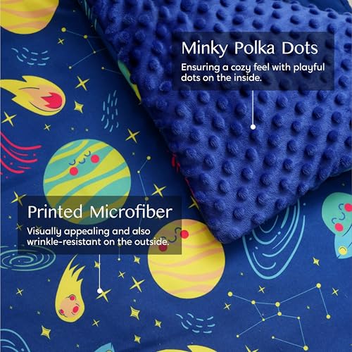 Image of JOIEDOMI Toddler Sleeping Bag for Kids 55''x30'' Nap Mat with Removable Pillow and Minky Blanket for Toddler Ages 3-7 Roll Up Soft Kids Sleeping Bag for Boys Girls Kindergarten Daycare Sleepover