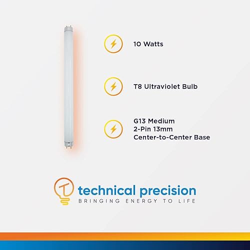 Miniatura 2 de Bombilla PTH-8 T8 F10 U/V BL 10W 13 pulgadas - Compatible con/para PESTITECH