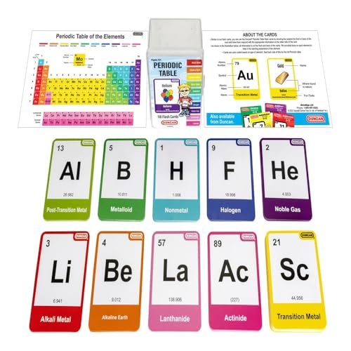 Duncan Toys Periodic Table Flash Cards - Hard Case for Easy Transport and Storage, with Additional Fun Fact Each Card