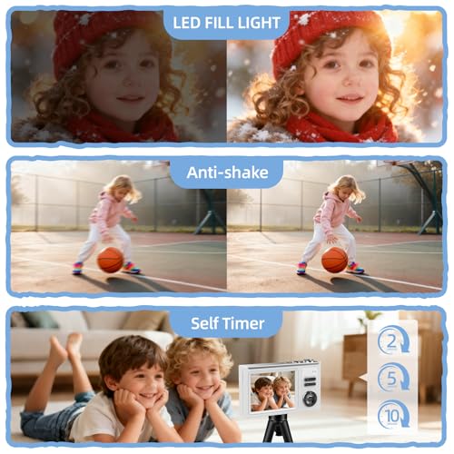 Image of Digital Camera for Kids & Beginners, 4K Digital Camera with 64GB SD Card 16X