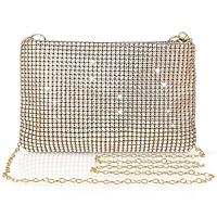 Giantree Frauen glänzend Abend Clutch Bag, Sparkly Abend Handtasche Kette Umhängetasche Lady Girl Party Bling Strass Handtasche für Prom Hochzeit Engagement Cocktail Party Bankett (Gold)