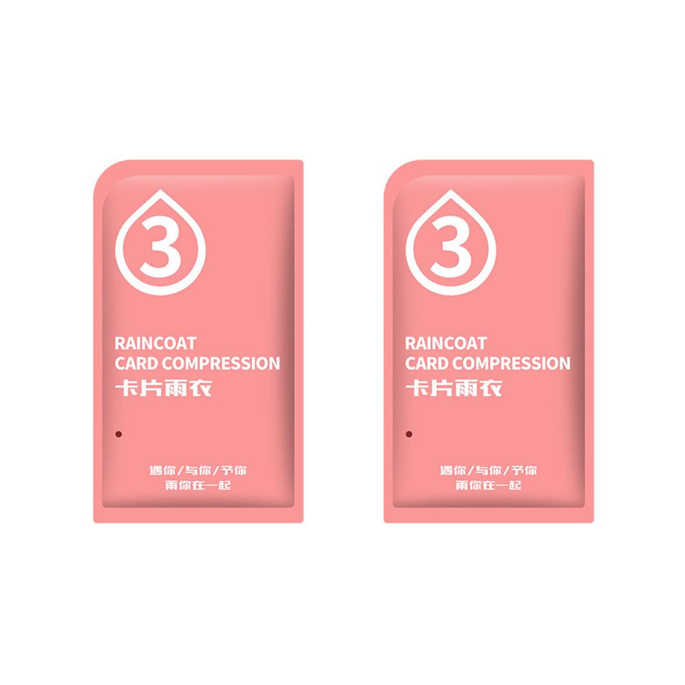 2 Pack Adult Men's and Women's Raincoats, Disposable Hooded Raincoat Jackets, Small Bag for Easy Carrying