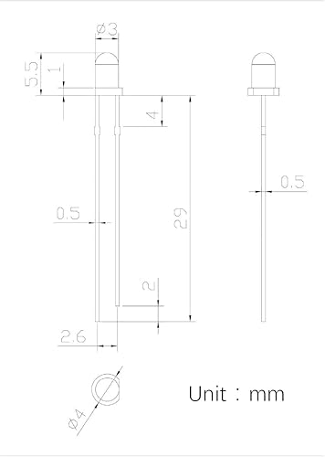 Miniatura 10 de 100 unidades de 0.197 in de luz rosa con diodos LED transparentes de lente redonda transparente de 1.142 in de largo (CC 3V) + 100 resistencias