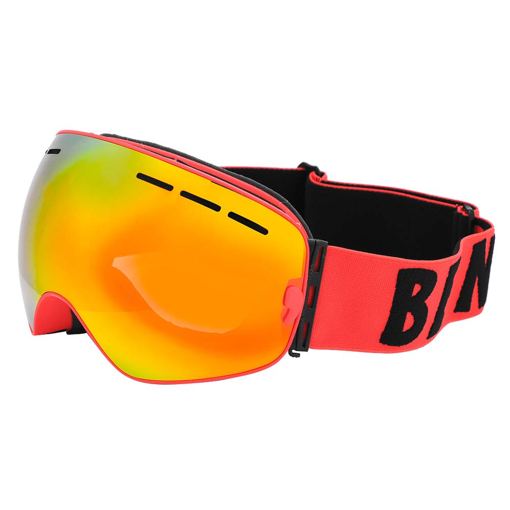 EMUKOEP Occhiali da Sci con Buona Ventilazione Occhiali da Corsa con visibilità Perfetta per gli Sport Invernali