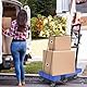 SOLEJAZZ zusammenklappbarer, tragbarer Transportwagen, klappbarer Handwagen für Umzüge, 227 kg Gepäcktransportwagen mit 6 Rädern und 2 Spanngurten für Gepäck, Reisen, Einkaufen, Bürogebrauch, Blau