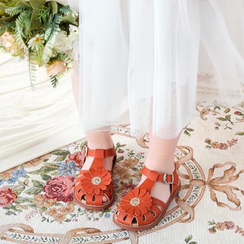 Image of Otter MOMO Girls Open Toe Princess Flat Sandals with Comfort Sole Summer Sandals