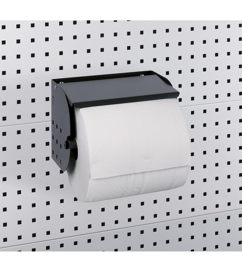 Fami - Portarotolo in Acciaio per Pareti Forate, Pannelli in Legno o Muri, Ideale per Garage, Officine e Magazzini, (Ø 240 mm)