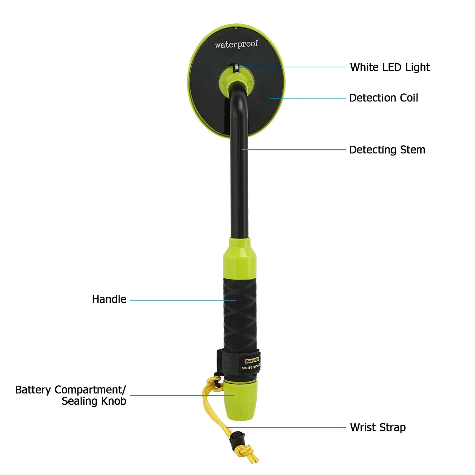 Détecteur de métaux sous-marin portable Induction Pinpointer étanche Recherche de trésor